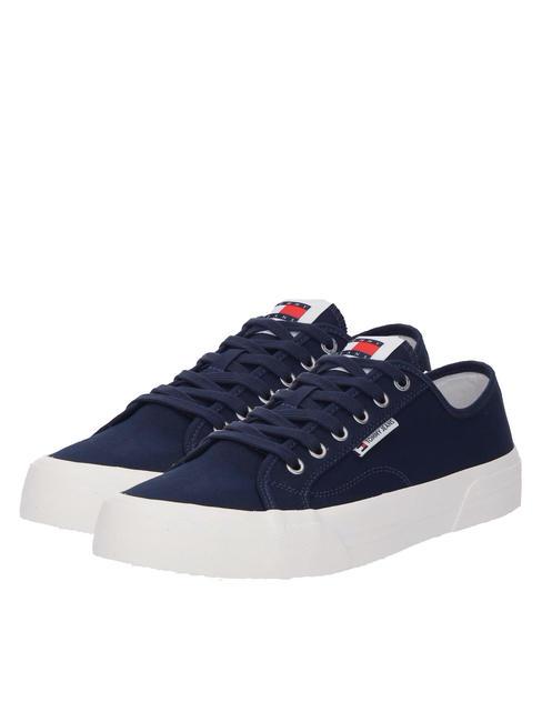 TOMMY HILFIGER TJ LACE UP Serpentins en toile marine nuit noire - Chaussures Homme