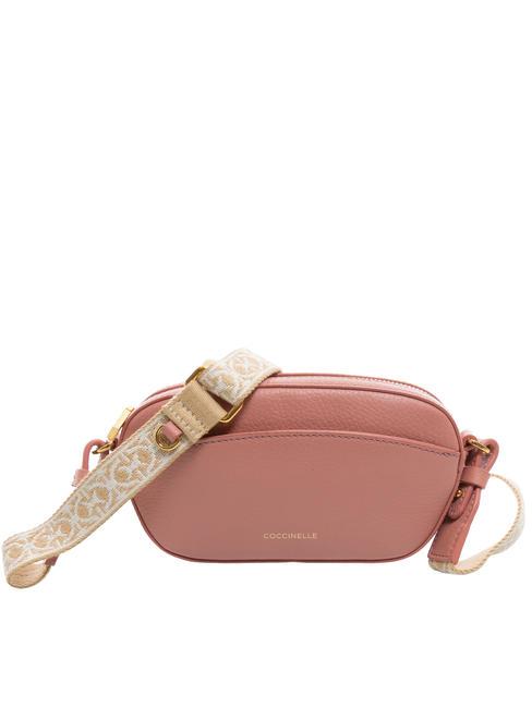 COCCINELLE ENCHANTEUSE Mini sac bandoulière, en cuir camélia - Sacs pour Femme