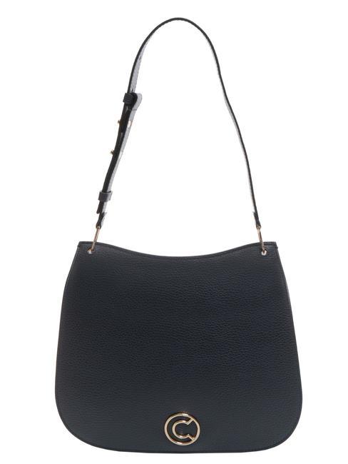 COCCINELLE LEILANI Sac bandoulière en cuir martelé bleu marine - Sacs pour Femme