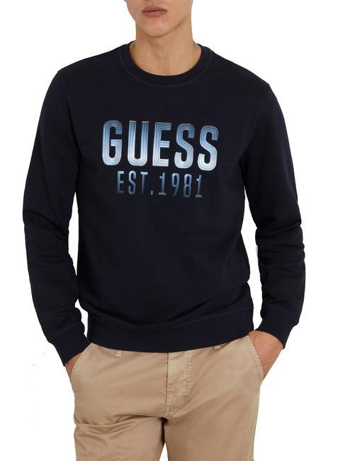 GUESS BEAU Sweat col rond smartblue - Pulls molletonnés