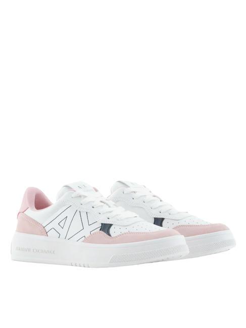 ARMANI EXCHANGE A|X Baskets op.blanc+rose+noir - Chaussures Femme