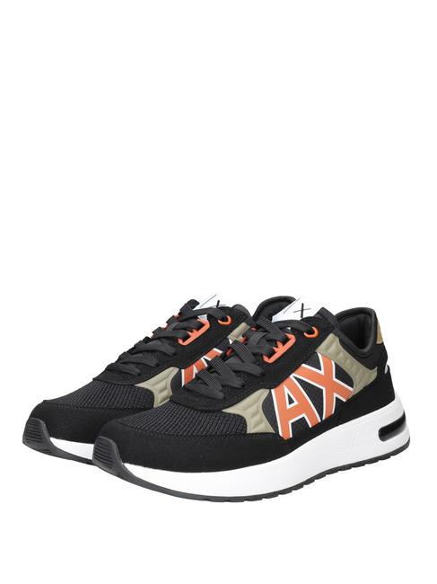 ARMANI EXCHANGE DUSSELDORF Baskets Homme noir+bois+orange - Chaussures Homme