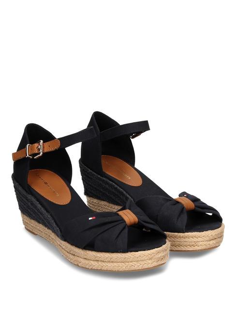 TOMMY HILFIGER BASIC Sandales à bout ouvert BASIC NOIR - Chaussures Femme