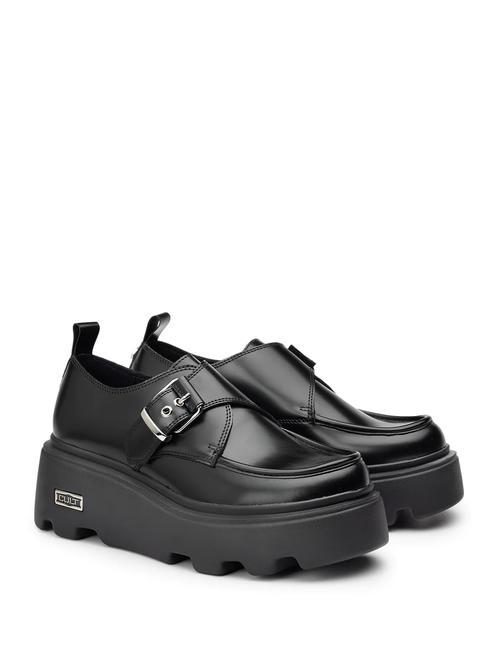 CULT NEW ROCK 3920 Mocassins épais en cuir noir - Chaussures Femme