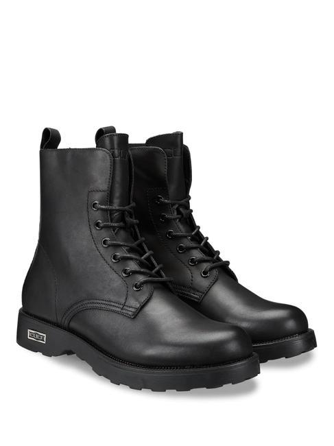 CULT ZEPPELIN MAN 1308 Bottines à lacets en cuir noir - Chaussures Homme