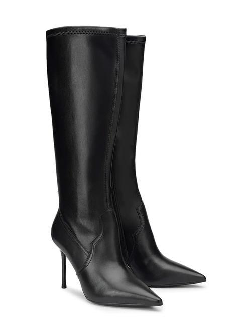 CULT QUEEN 3961 Bottes hautes en cuir noir - Chaussures Femme