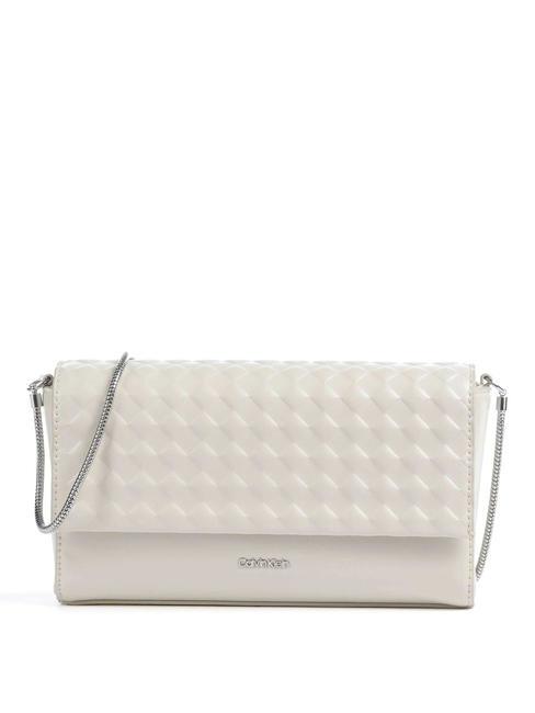 CALVIN KLEIN CALVIN MINI QUILT Mini sac à bandoulière écru foncé - Sacs pour Femme