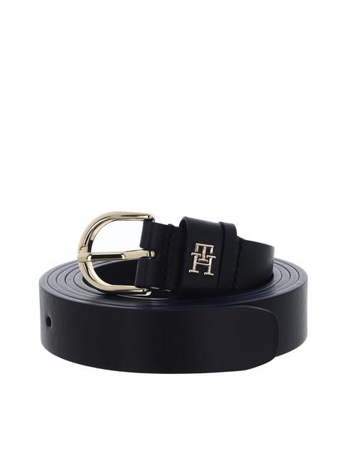 TOMMY HILFIGER ESSENTIAL EFFORTLESS Ceinture en cuir bleu de l'espace - Ceintures