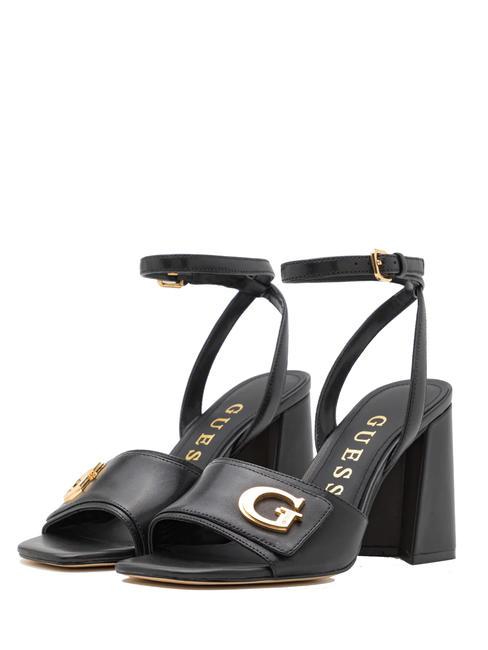 GUESS KERNARA Sandales hautes en cuir NOIR - Chaussures Femme