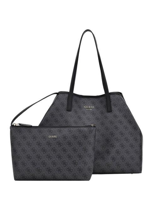 GUESS VIKKY Sac cabas avec pochette charbon - Sacs pour Femme