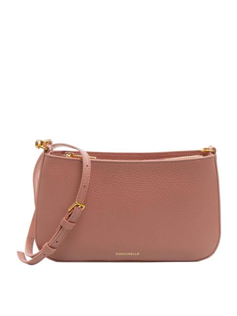 COCCINELLE LILY Sac en cuir texturé avec anse chaîne camélia - Sacs pour Femme