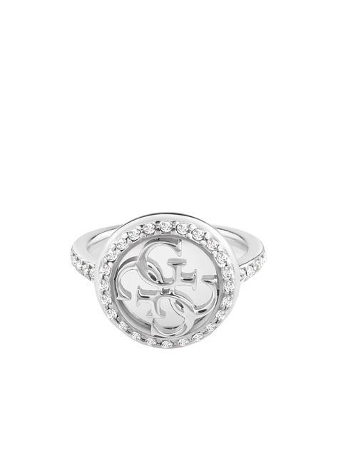 GUESS LIFE IN 4G Bague avec logo et cristaux ARGENT - Bagues