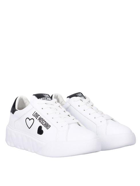 LOVE MOSCHINO HEART45 Baskets en cuir ICE - Chaussures Femme