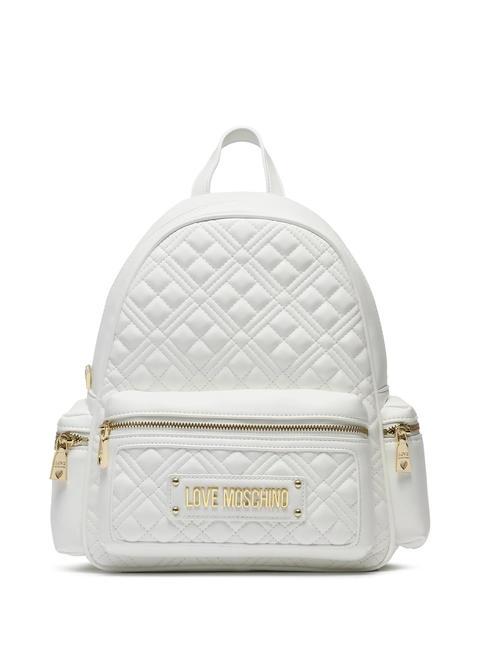 LOVE MOSCHINO QUILTED Sac à dos avec poches latérales blanc - Sacs pour Femme