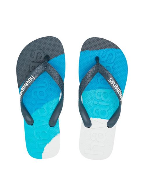 HAVAIANAS TOP LOGOMANIA COLORS II Tongs bleu atlantique - Chaussures unisexe