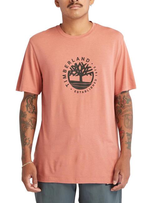 TIMBERLAND SS REFIBRA T-shirt en cotton acajou clair - T-shirt