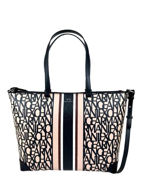 ARMANI EXCHANGE A|X ALL OVER Sac cabas avec bandoulière lever de soleil/noir - Sacs pour Femme