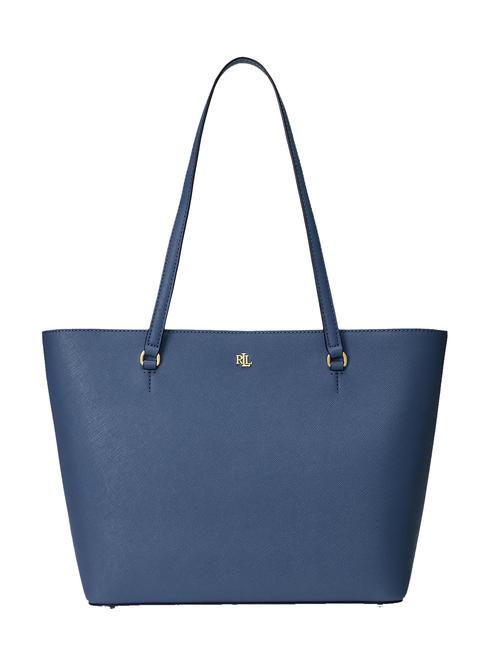 RALPH LAUREN KARLY Sac cabas en cuir bleu10 - Sacs pour Femme