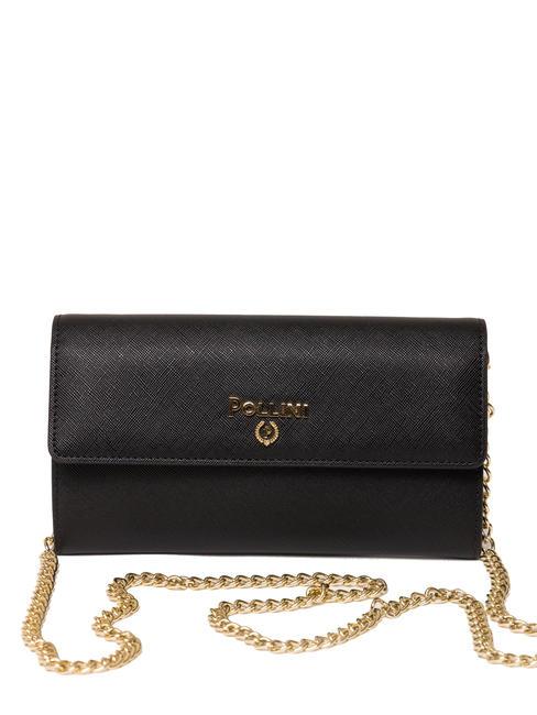 POLLINI CHAIN  Portefeuille / Pochette avec bandoulière Noir - Portefeuilles Femme