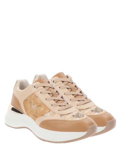 ALVIERO MARTINI PRIMA CLASSE ELLY Baskets cuir/géo beige/nu - Chaussures Femme