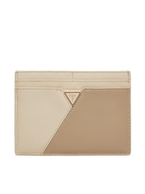 GUESS TRIANGLE LOGO Grand porte-cartes plat blanc à plusieurs - Portefeuilles Femme