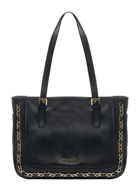 BRACCIALINI NORA Sac cabas en cuir noir - Sacs pour Femme