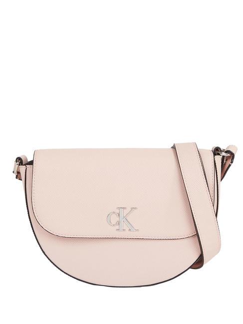 CALVIN KLEIN MINIMAL MONOGRAM Sac bandoulière coquille de conque pâle - Sacs pour Femme