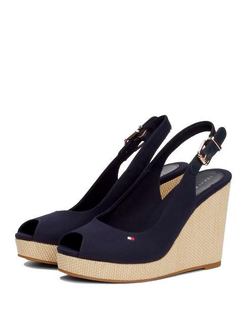 TOMMY HILFIGER TOMMY HILFIGHER Elba Sandales compensées hautes bleu de l'espace - Chaussures Femme