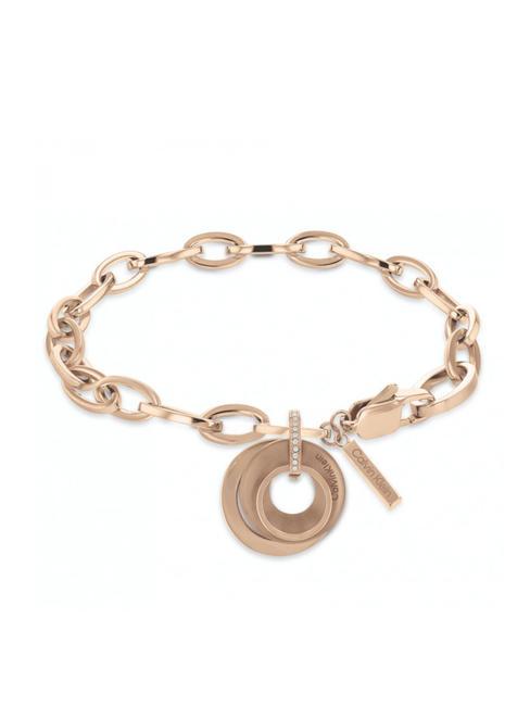 CALVIN KLEIN SCULPTURAL Bracelet avec cercles et zircons or - Bracelets