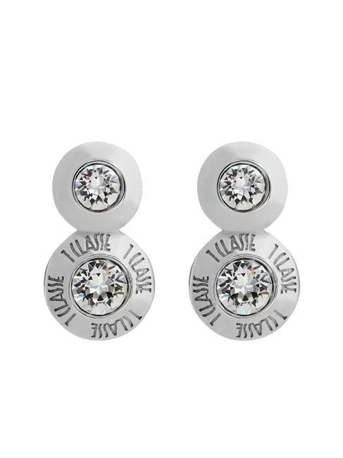 ALVIERO MARTINI PRIMA CLASSE CHAMPS ELYSEES Boucles d'oreilles doubles avec zircons acier - Boucles d'oreilles