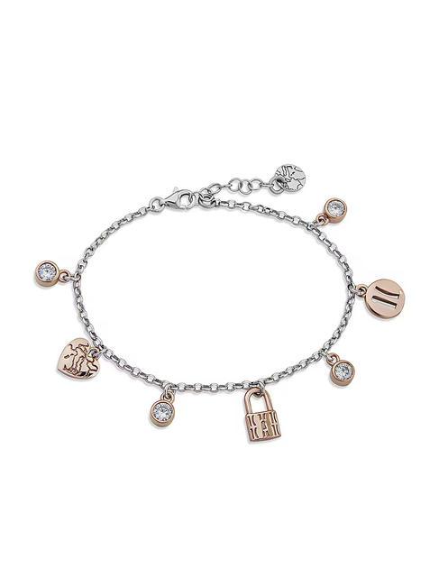 ALVIERO MARTINI PRIMA CLASSE RAMBLA Bracelet avec breloques et zircons acier-or - Bracelets