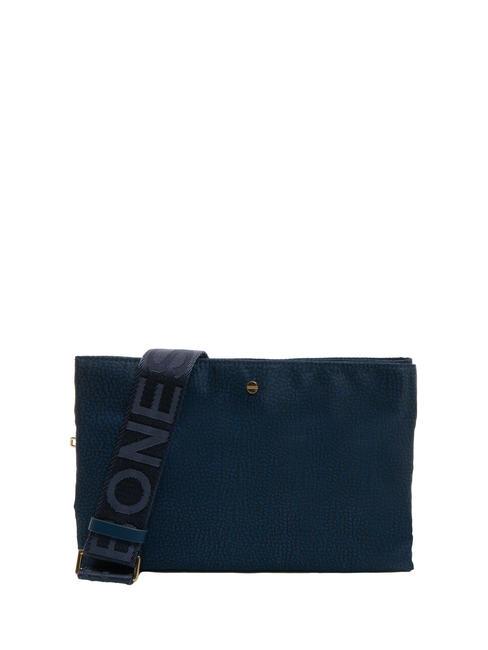 BORBONESE L'ECOLE NYLON Sac bandoulière à trois compartiments bleu - Sacs pour Femme