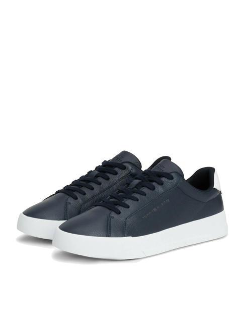 TOMMY HILFIGER COURT BETTER Baskets en cuir ciel désert - Chaussures Homme