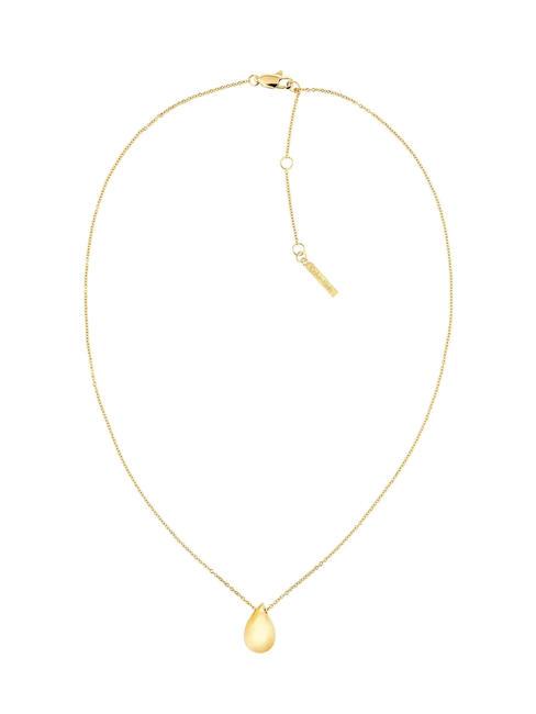 CALVIN KLEIN SCULPTURAL Collier avec pendentif goutte or - Colliers