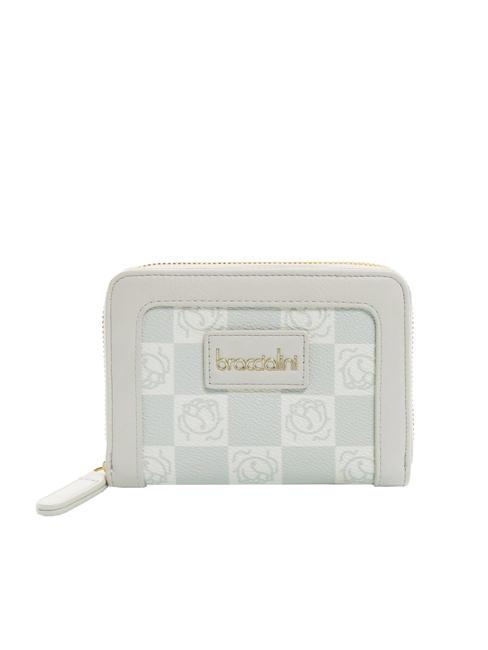 BRACCIALINI MONORANGE Portefeuille moyen zippé blanc - Portefeuilles Femme