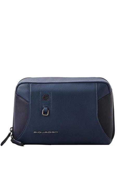 PIQUADRO HAKONE Mini bandoulière en cuir bleu - Sacs en Bandoulières pour Homme