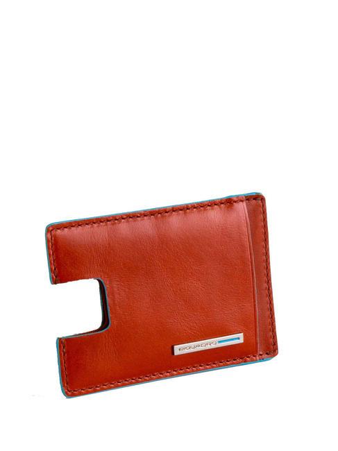 PIQUADRO BLUE SQUARE  Porte-cartes plat en cuir cuir4 - Portefeuilles Homme