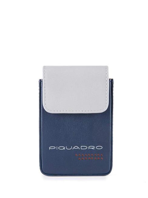 PIQUADRO URBAN Porte-cartes en cuir BLEU-GRIS - Portefeuilles Homme