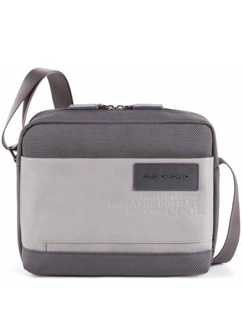 PIQUADRO ADE Bandoulière en cuir et tissu GRIS - Sacs en Bandoulières pour Homme