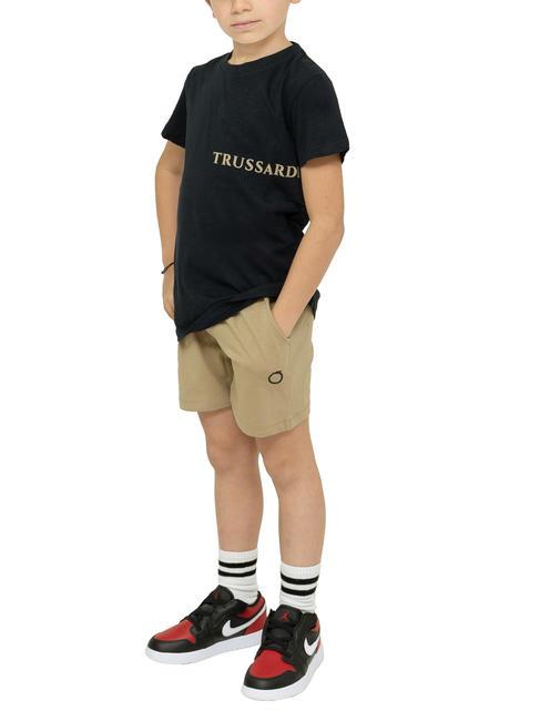 TRUSSARDI PANELLA Ensemble t-shirt et bermuda en coton bleu/sable - Survêtements pour enfants