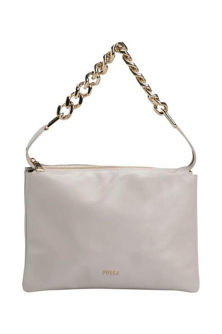 FURLA PIUMA Sac en cuir avec anse chaîne perle - Sacs pour Femme