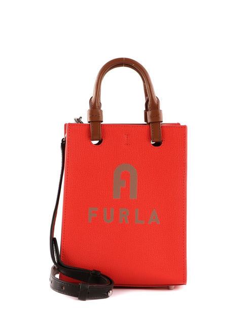 FURLA VARSITY STYLE Sac vertical en cuir avec bandoulière spritz+greige - Sacs pour Femme