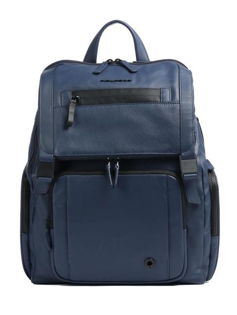 PIQUADRO CHARLIE  Sac à dos pour ordinateur portable 14" en cuir bleu - Sacs à dos pour ordinateur portable