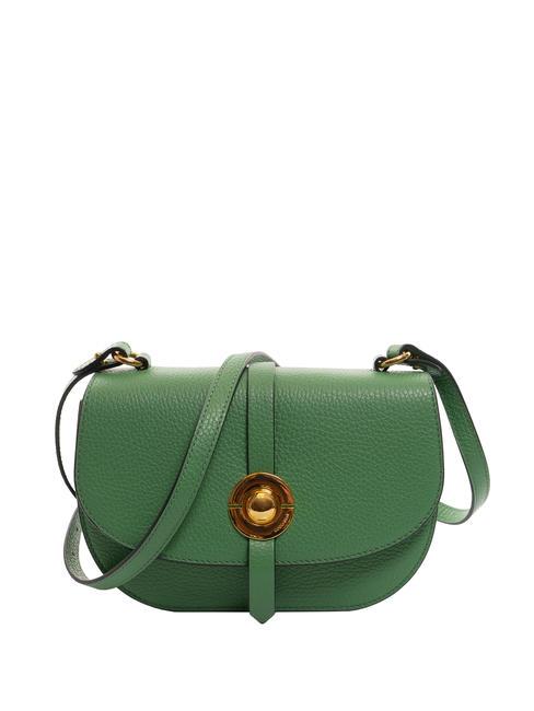 COCCINELLE MARGHERITA Sac Saddle en cuir martelé menthe poivrée - Sacs pour Femme