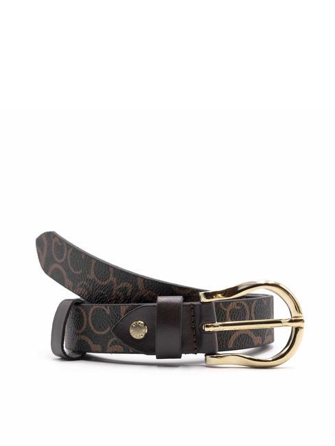 ROCCOBAROCCO RB LOGO Ceinture fabriquée en Italie marron noir - Ceintures