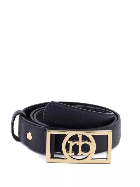 ROCCOBAROCCO RB SQUARE Ceinture en cuir noir - Ceintures