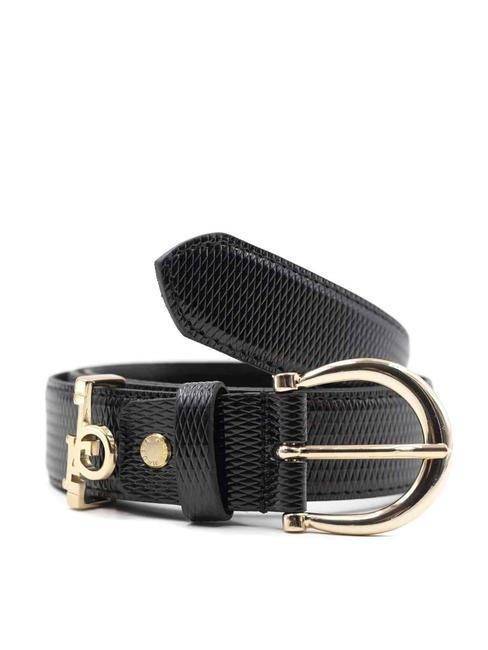 ROCCOBAROCCO RB LIZZARD Ceinture fabriquée en Italie noir - Ceintures