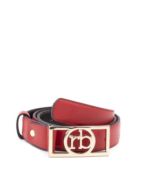 ROCCOBAROCCO RB SQUARE Ceinture en cuir rouge - Ceintures