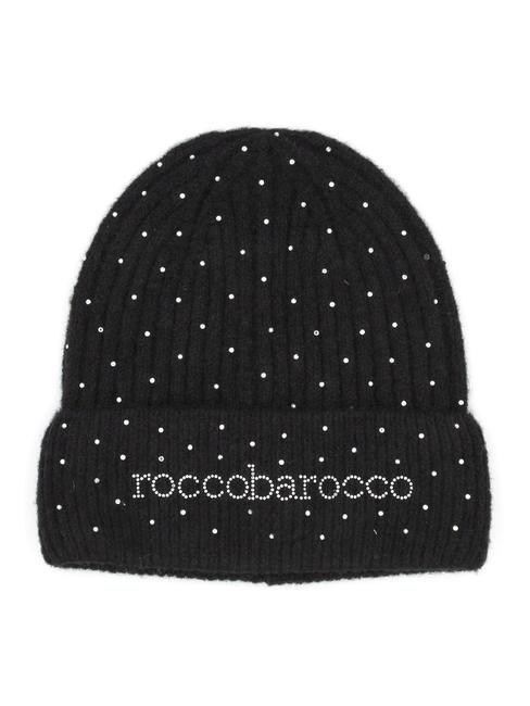 ROCCOBAROCCO SHINE Bonnet avec strass noir - Bonnets