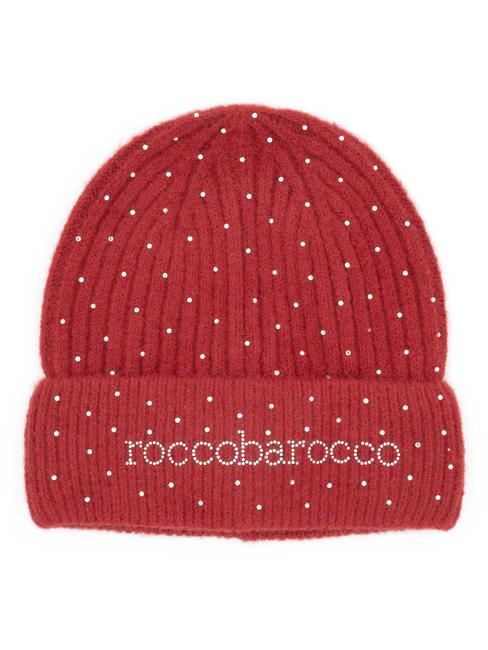 ROCCOBAROCCO SHINE Bonnet avec strass rouge - Bonnets